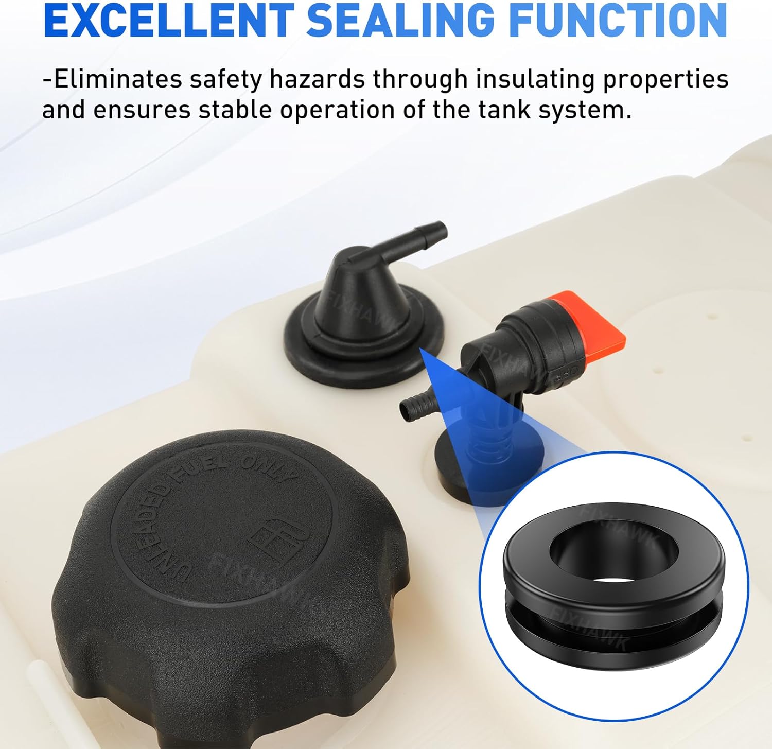 Gas Tank Vent Replacement Fuel Tank Vent Insulator Grommet for Club Car DS(1982-2015) & Precedent(2004-2019)- 1/2/6 Set