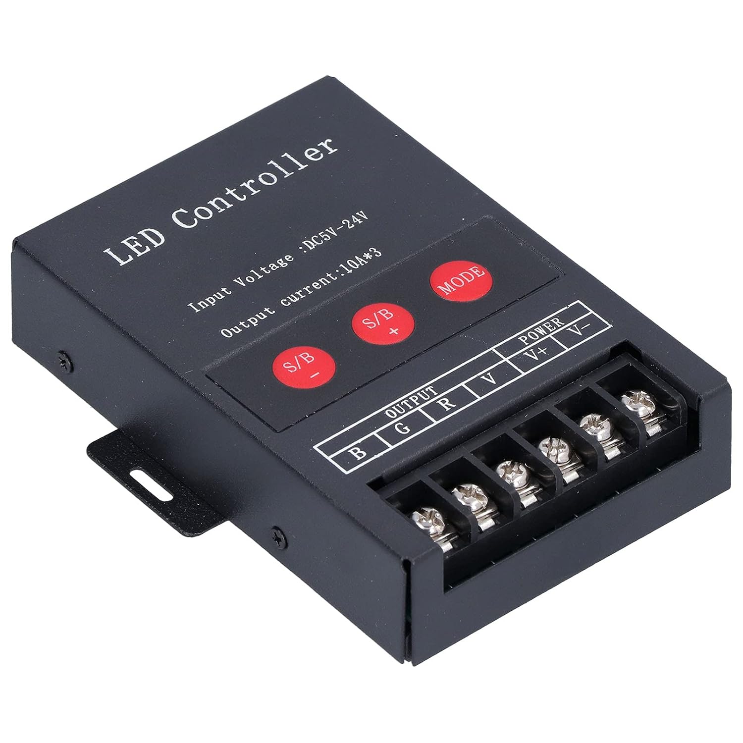 Hilitand 5V‑12V‑24V RGB LED Controller, PWM Digital LED Controller for Colorful Strip Light Project with Remote Control