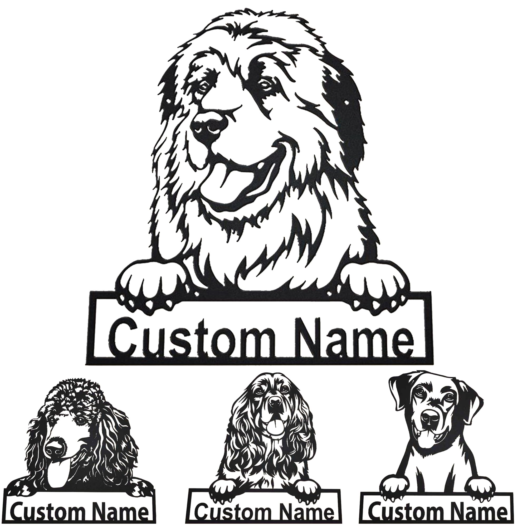 Hadefa Design5 Personalized Metal Signs,Custom Pet Dog Metal Signs,Wall Decor,Personalized Family Name Sign, Metal Wall Art,Sign Door Hanger, Outdoor Metal Sign, Housewarming Gift