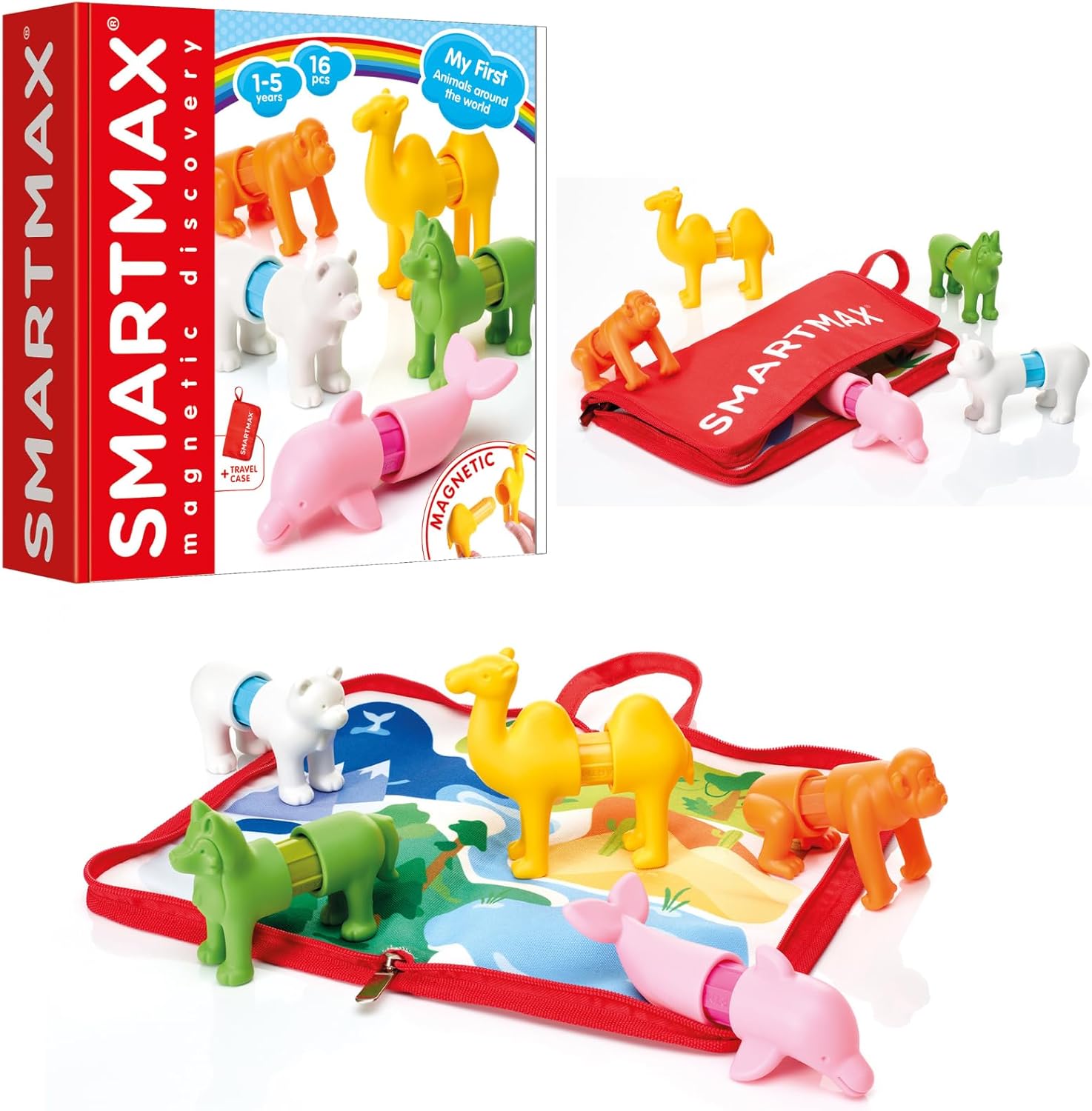 SmartMax My First Animals Around The World Magnetic STEM Building Set for Toddlers Ages 1–5