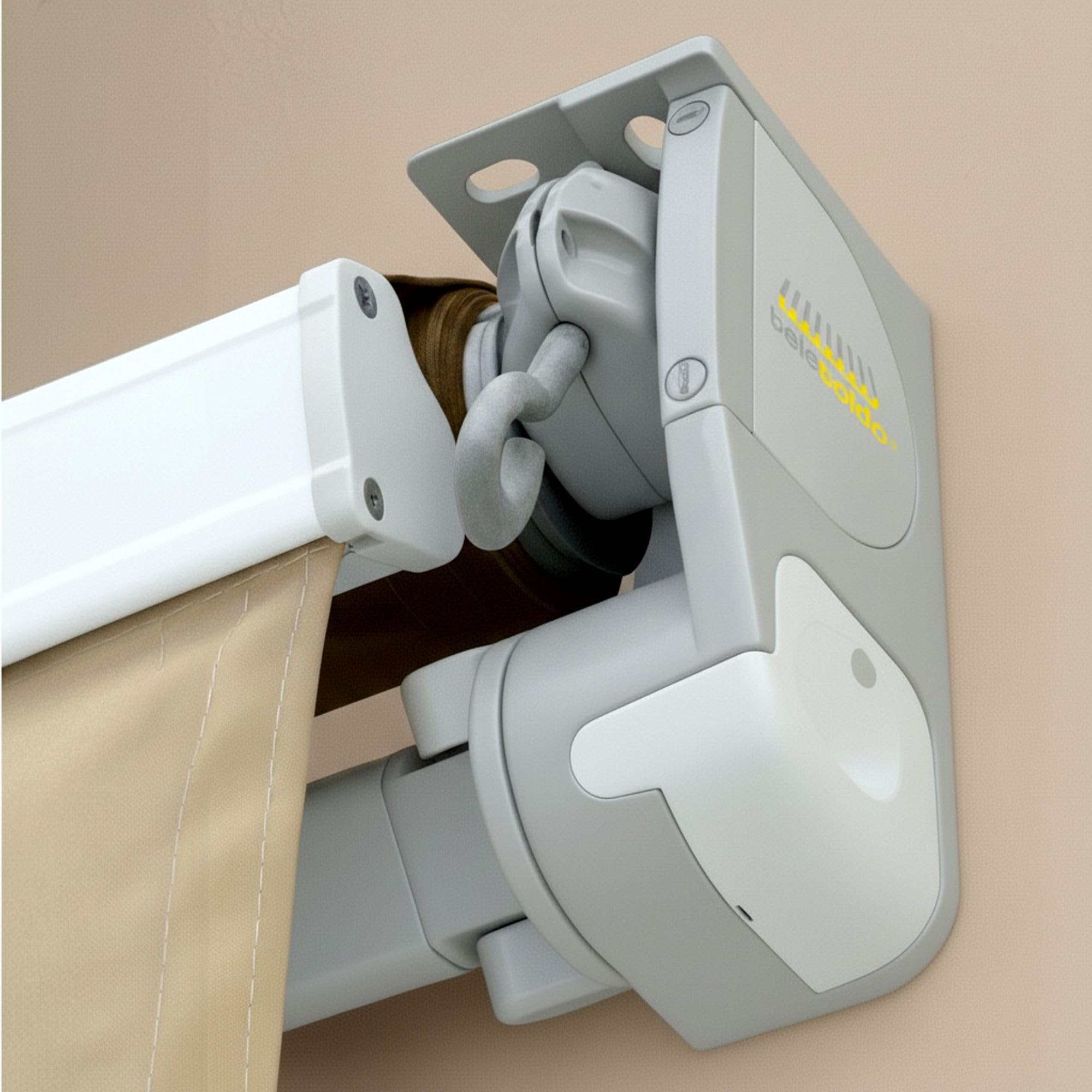 Teletoldo Máquina Elevación Cuadrada para Toldo Extensible Color Plata | Relación 1:8 | Metálica, Desmontable | con Tornillos de Fijación | Recambio Profesional