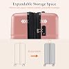 Equipaje de mano Sweetcrispy 20 pulgadas, maleta rígida ABS ligera con ruedas giratorias silenciosas, candado TSA incorporado, para viajes de negocios y vacaciones, rosa 4