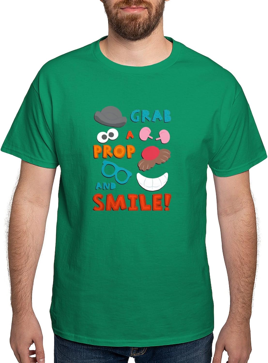 CafePress Mr. Potato Head Grab A Prop Dark T Shirt Men's 100% Cotton, Classic Graphic Dark T-Shirt