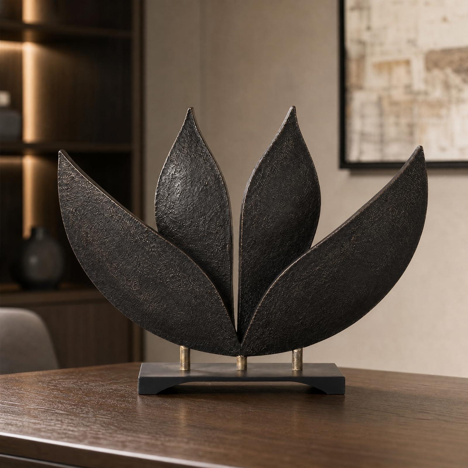 Estatua Geométrica Minimalista Moderno, Hoja De