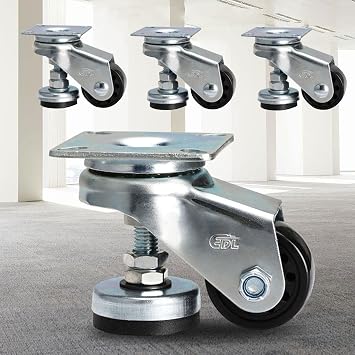 Leveling casters,Lifting Swivel Caster Wheels,Workbench Caster,Industrial Casters with 360 Degree Plate,Pack of 2 Color 2in, Size A