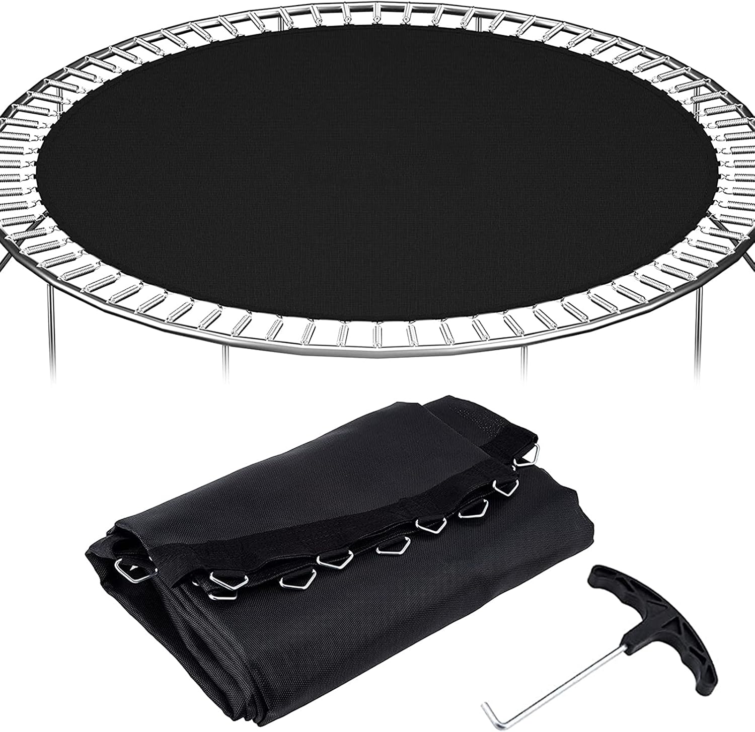 Trampoline Trampoline Replacement Jumping Mat Fits 183 244 305 366 396 427 457 488cm with Buckles Waterproof and Anti UV