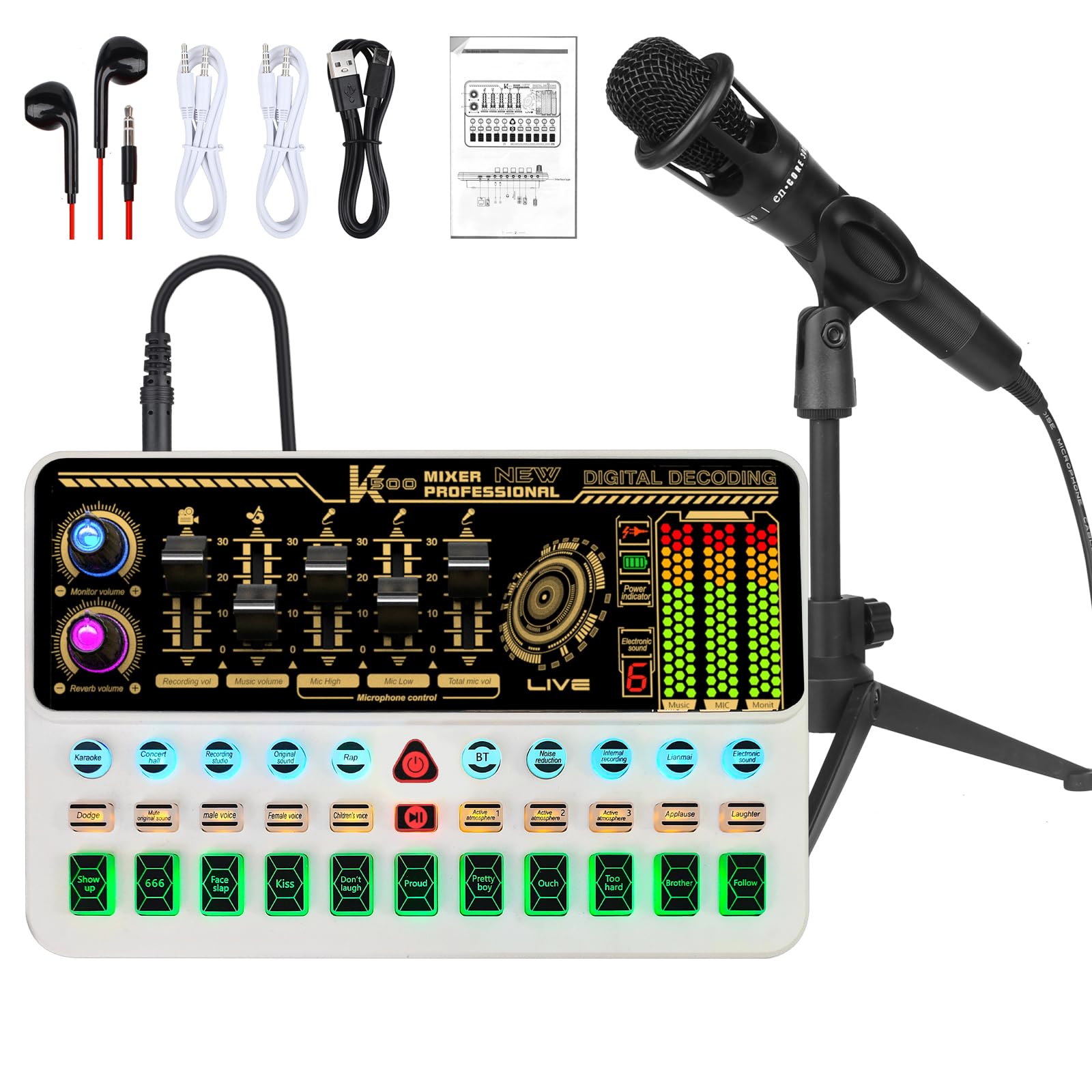 Amazon.co.jp: Hosabely ポッドキャスト機器バンドル マイクとスタンド