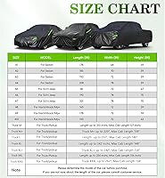 Vista 6 de KouKou Funda impermeable para automóvil para todo tipo de clima, 7 capas para automóviles con cremallera, ajuste universal para sedán, Honda Civic