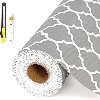Drawer and Shelf Liner for Kitchen Cabinet Non-Adhesive 12in x 10FT | Waterproof Washable Contact Paper Liner Thickened Non-Slip Mat for Cupboard Pantry Durable Shelves Protector Easy to Cut