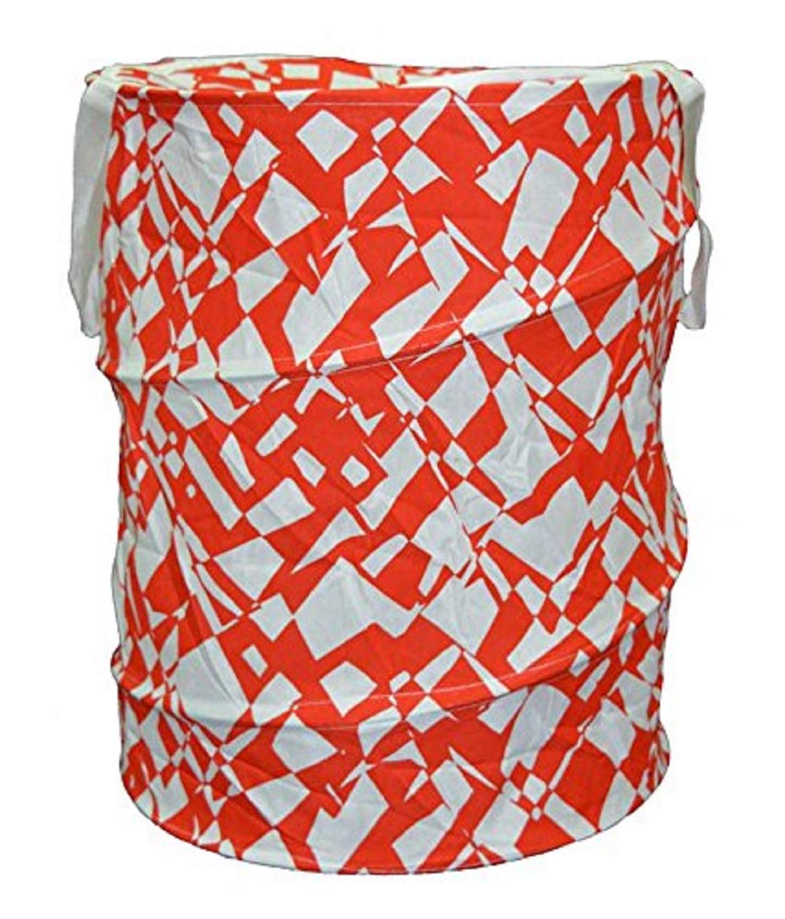 Kuber Industries Round Cloth Foldable Laundry Basket Bag Set of 2 Pcs, Volume:-30L,Multi Color