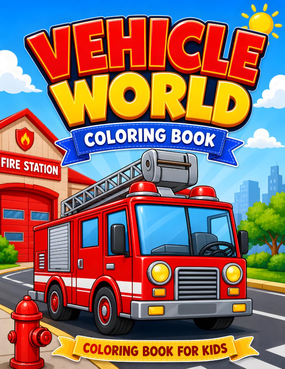 Vehicle World Coloring Book: Coloring Book For Kids (Amazing World Coloring Books)