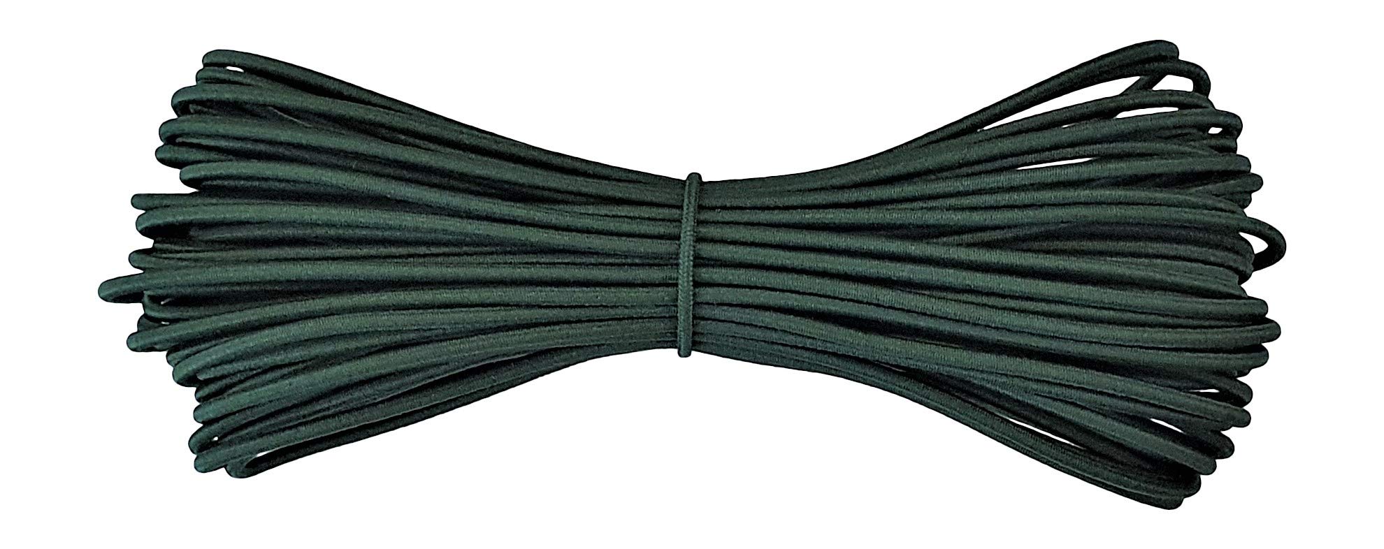 Round Elastic Cord - 2 mm Diameter - Dark Green - 100 metres — image 1