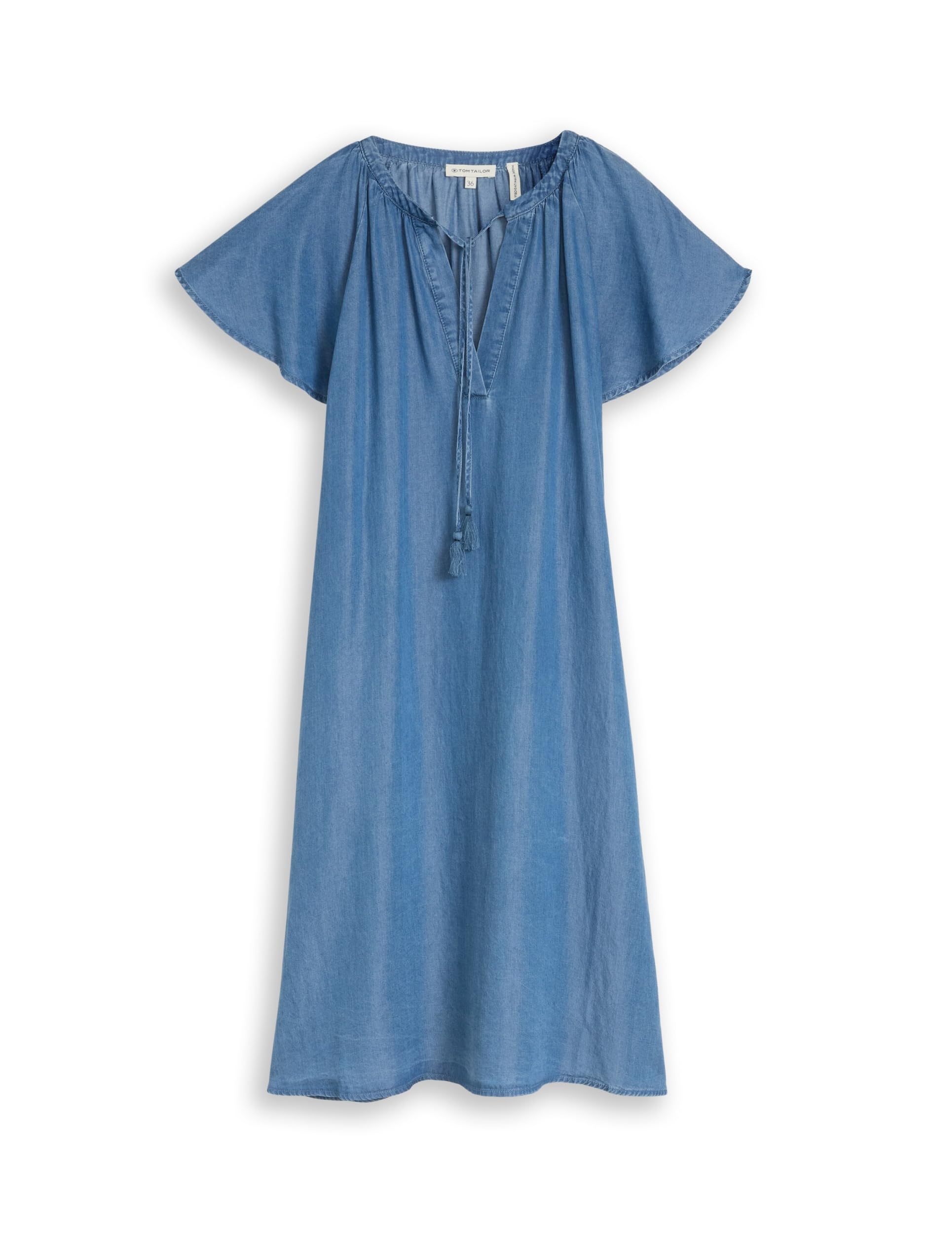 Tom Tailor Damen 1051249 Loose Fit Kleid mit Quasten
