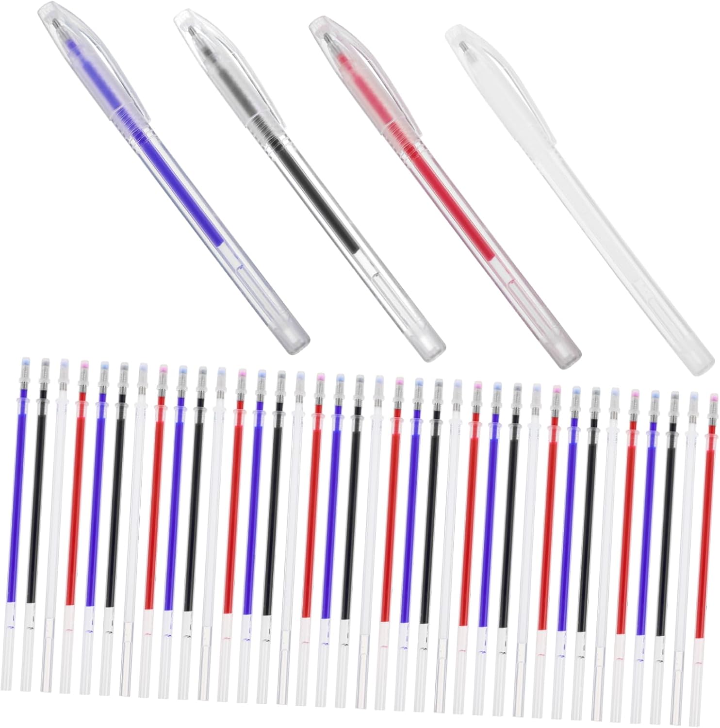 Housoutil 4Sets Heat Erasable Marker Pens High Temperature Disappearing Ink Pens for Sewing Quilting and Dressmaking Convenient and Practical Marking Tools Colors