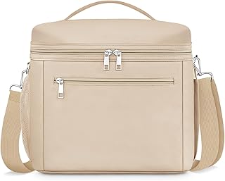DALINDA Insulated Lunch Bag for Women Men,Reusable Lunch Box Leak-Proof Cooler Tote Bag Water-Resistant LunchBags for Adults Work, Picnic, Travel(dark brown)