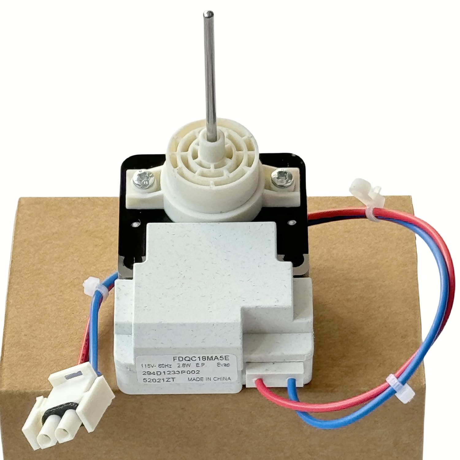 294D1233P002 WR01F04574 Refrigerator Evaporator Condenser Fan Motor for MABE Refrigerator,115V 2.6W 60Hz CW, Replace 294D1978P001 WR01F04955 Fan Motor
