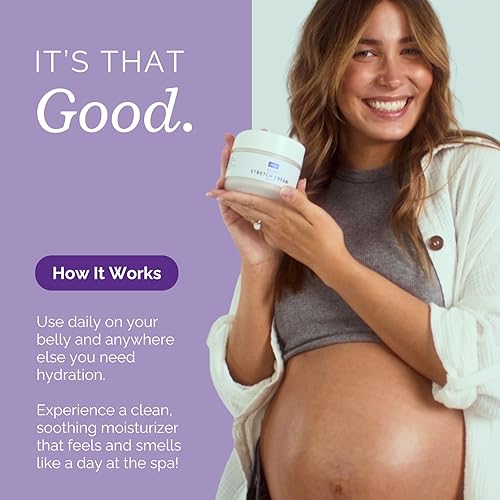 Miniatura 4 de Crema elástica sedosa | Crema de estrías de maternidad para el embarazo | Fórmula sin parabenos de 7 onzas para reducir las estrías y mejorar la