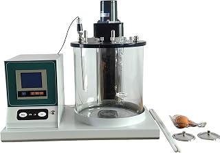 VTSYIQI Kinematic Viscometer Digital Petroleum Viscosity Testing Equipment with GB/T265-88 Rotating Speed 1200r/min Accuracy ±0.1℃ Constant Temperature Bath Sets Mixer Impeller Diameter φ50mm