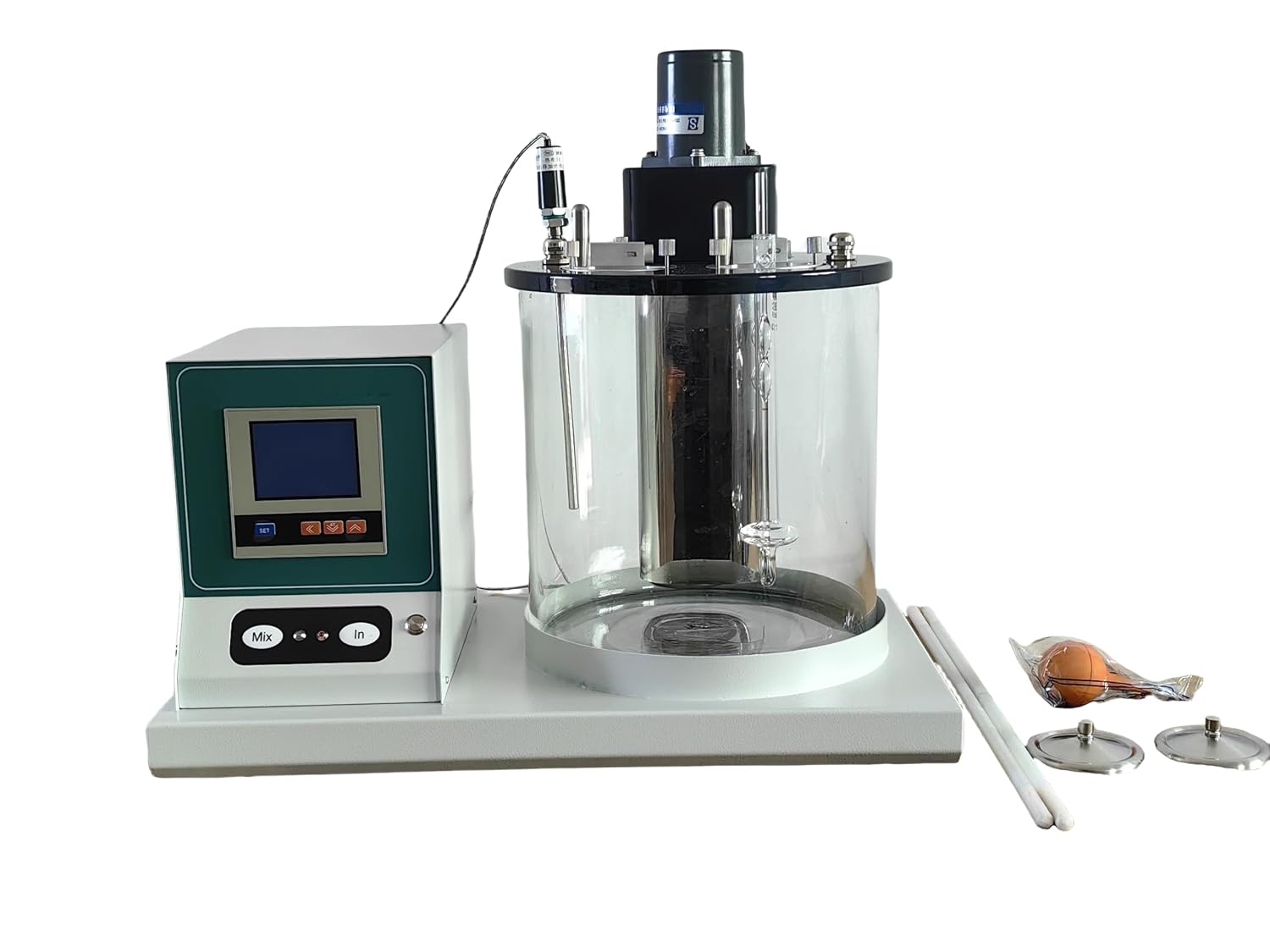 Kinematic Viscometer Digital Petroleum Viscosity Testing Equipment with GB/T265-88 Rotating Speed 1200r/min Accuracy ±0.1℃ Constant Temperature Bath Sets Mixer Impeller Diameter φ50mm