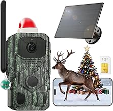 Xega 4G 【PIR Detection 3】 Hunting Camera with SIM Card and App, 2K HD Solar Photo Camera without WiFi, Invisible Night 940nm, 0.1s Activation, 7800 mAh Battery, Two-Way Audio, TF/Cloud, GPS IP66