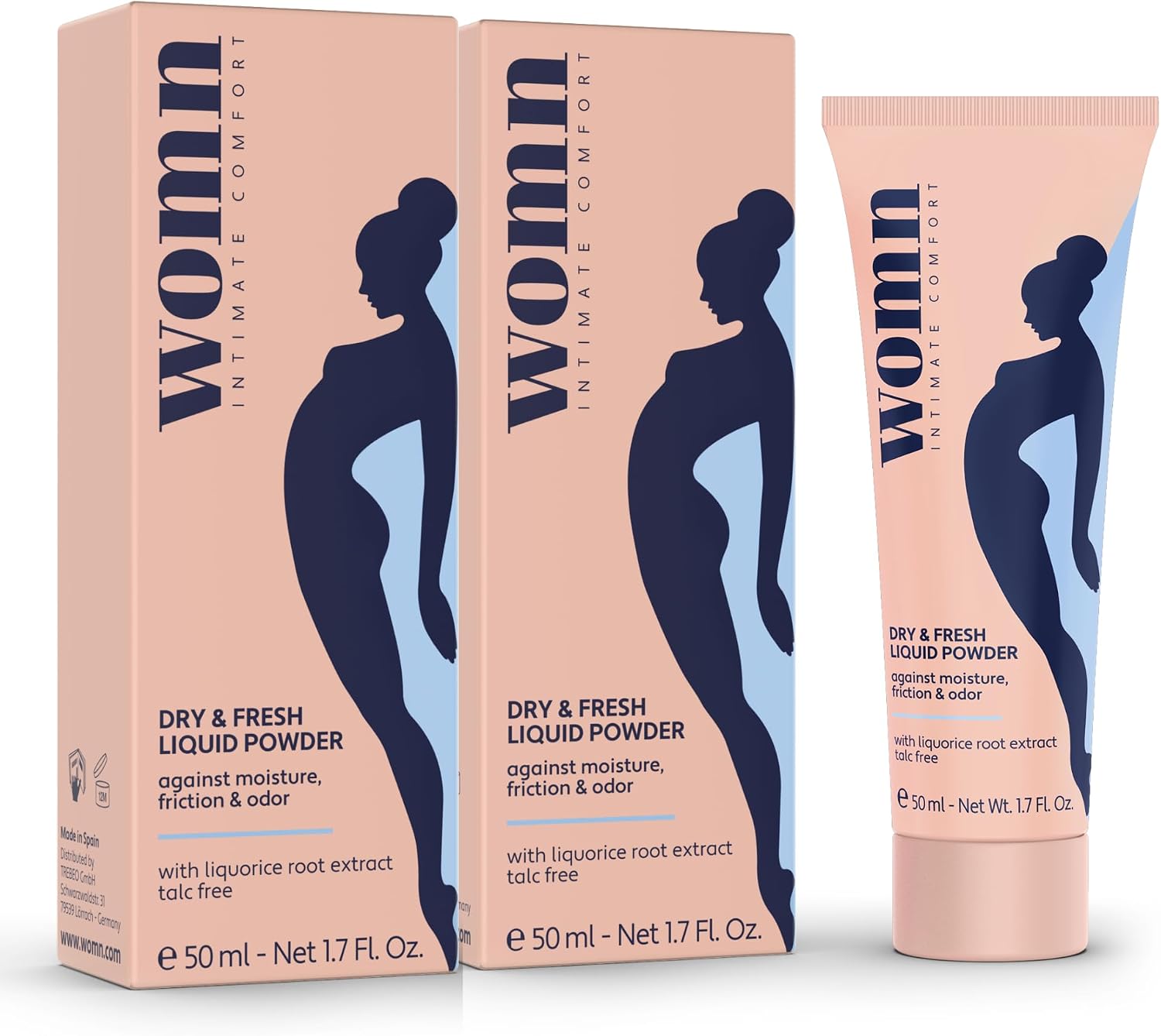 Płynny Puder do Ciała – Przeciw Potowi, Otarciom i Zapachom 2x50 ml