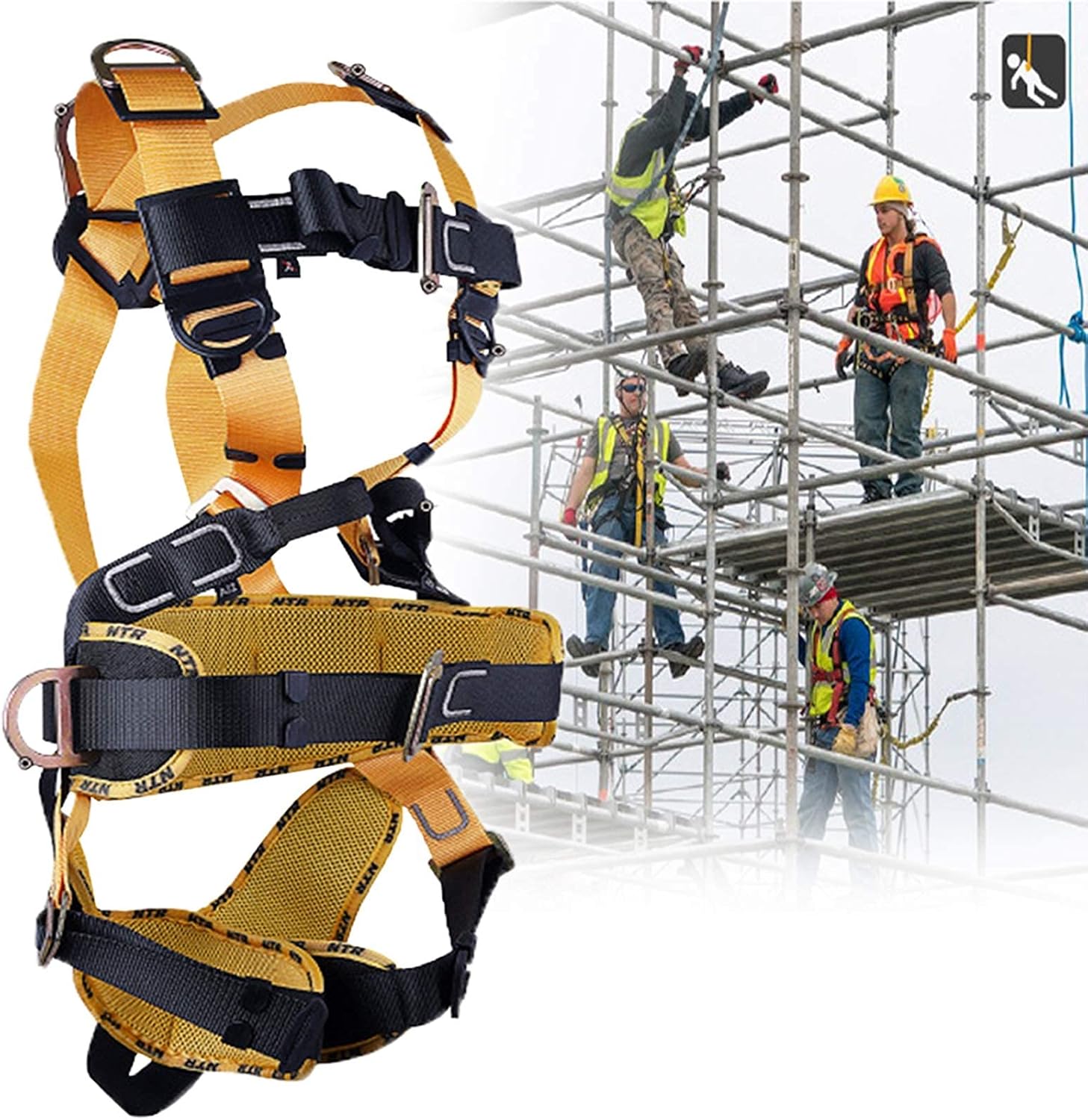 Safety Harness Kit, Safety Fall Arrest Belt, 5point Safety Harness