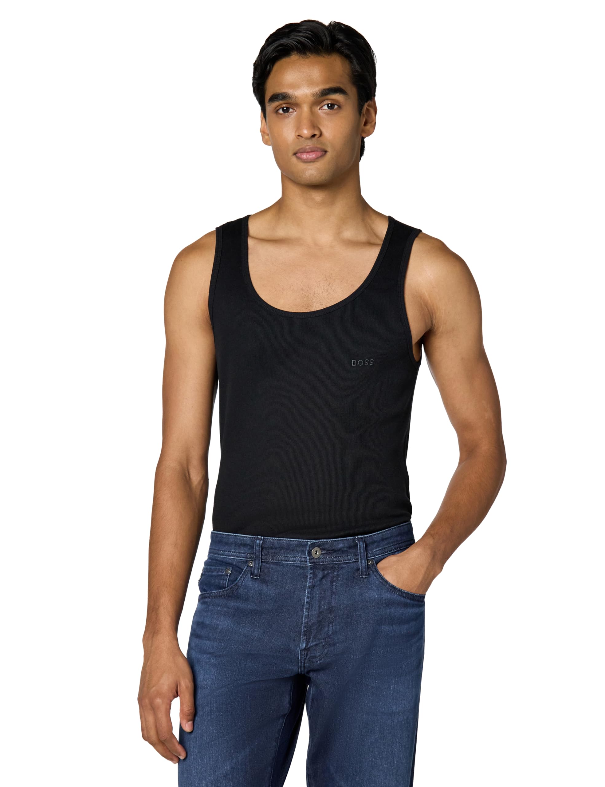 BOSS Men's 3-Pack Rib Classic Tank Top