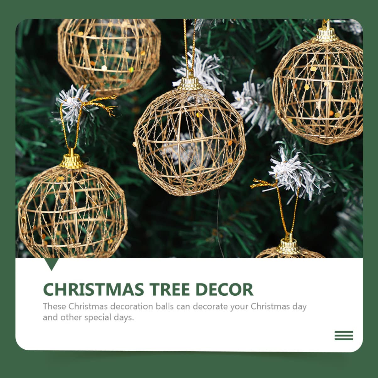 Cabilock 3 Set Di Natale Decorazioni Natalizie All'aperto Gonfiabili Natalizi Ciondolo Albero Di Natale Palline Dell'albero Di Natale Ornamenti Ferro Da Stiro Golden 12 Pezzi * 3