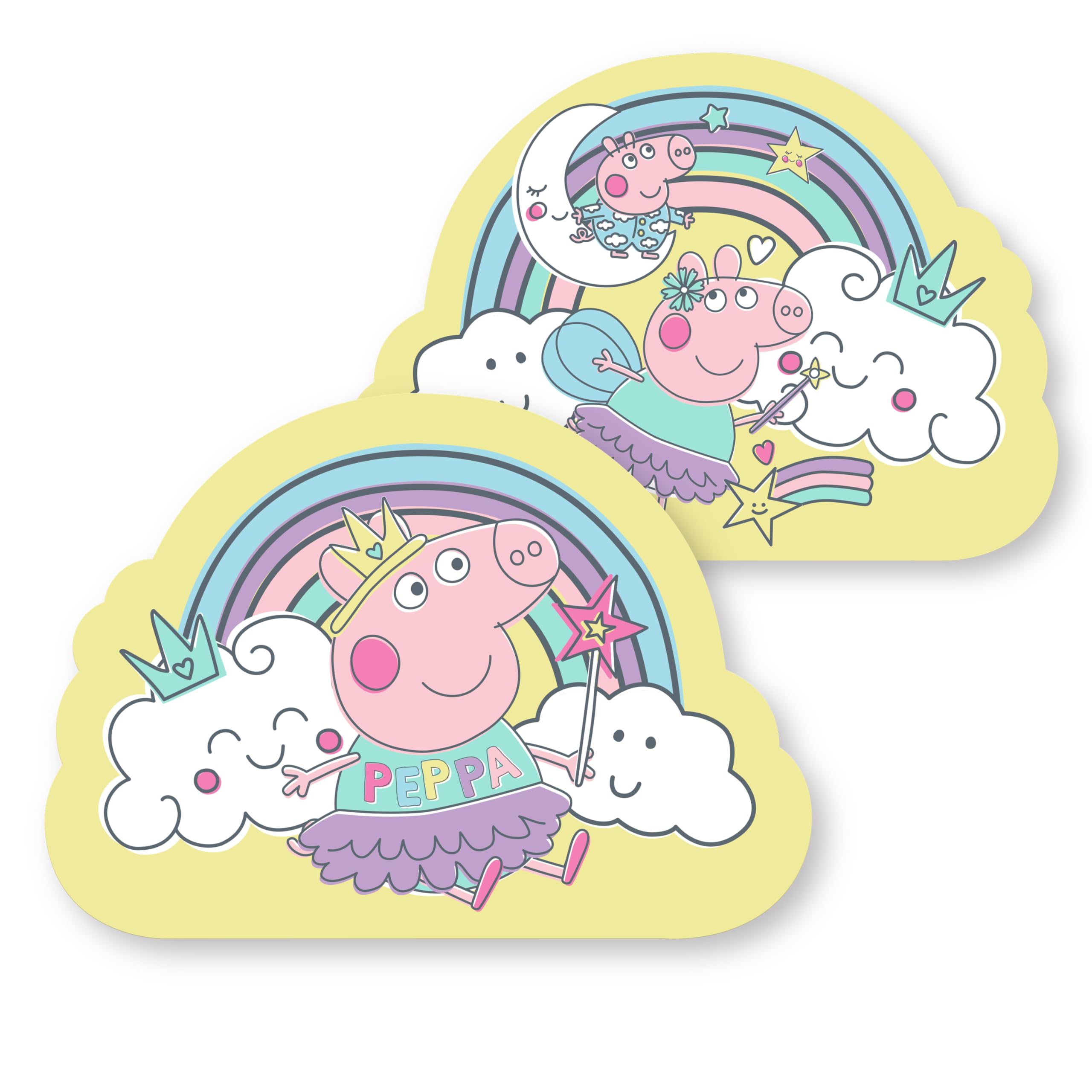 Peppa Pig Officially Licensed Shaped Cushion, Super Soft Reversible 2 Sided, Playful Peppa Design Pink Pillow, Perfect for the Bedroom or on the Sofa