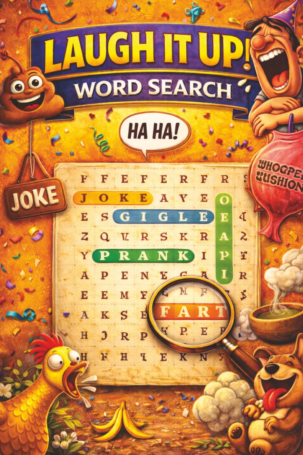 Laugh It Up Word Search: Funny Word Search Puzzle Book for Adults & Teens Featuring Jokes, Humor, Pranks, Silly Words and Relaxing Brain Games