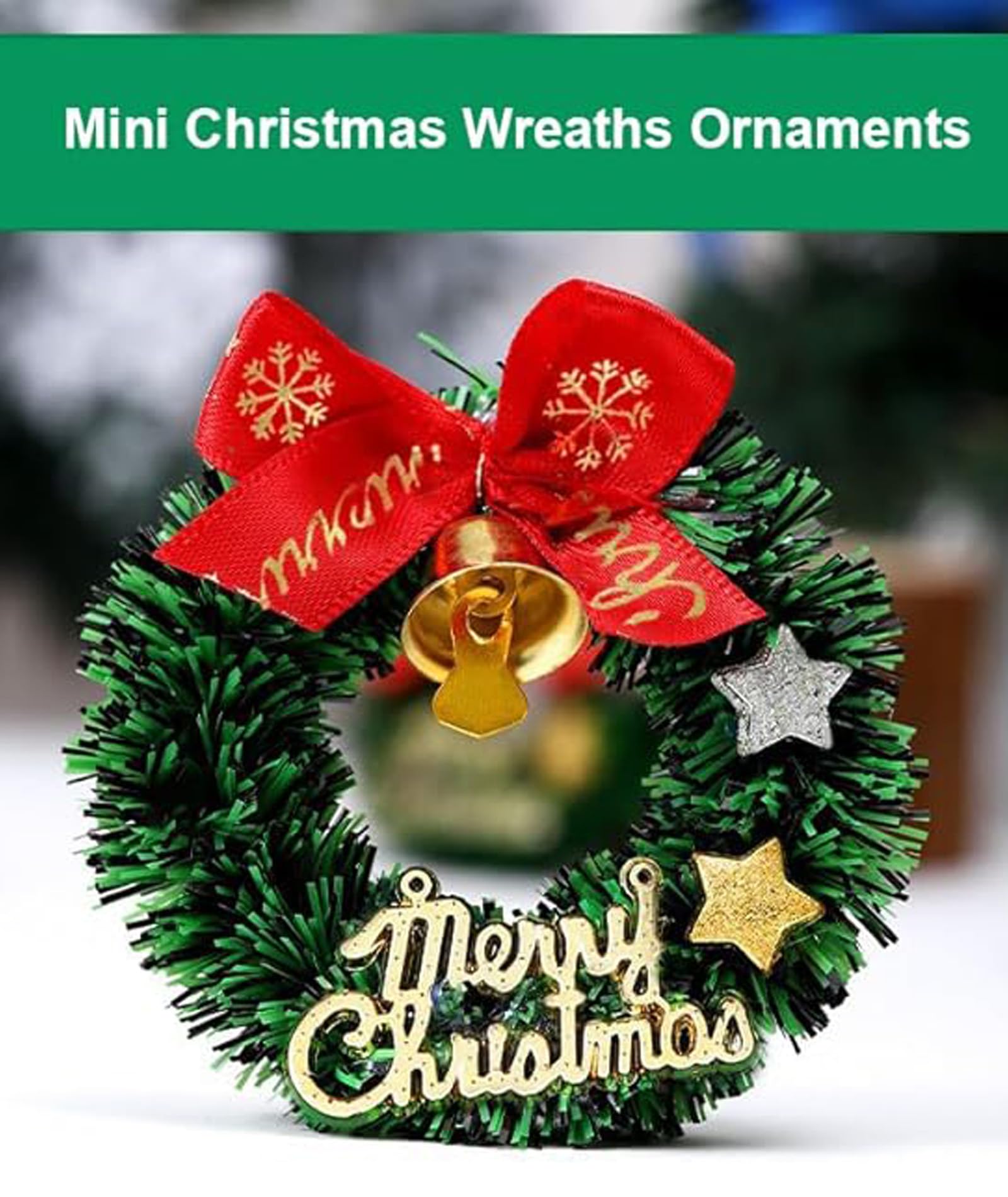 Buy 10Pcs Mini Wreath, Christmas Miniature Wreath, 6.5cm Small