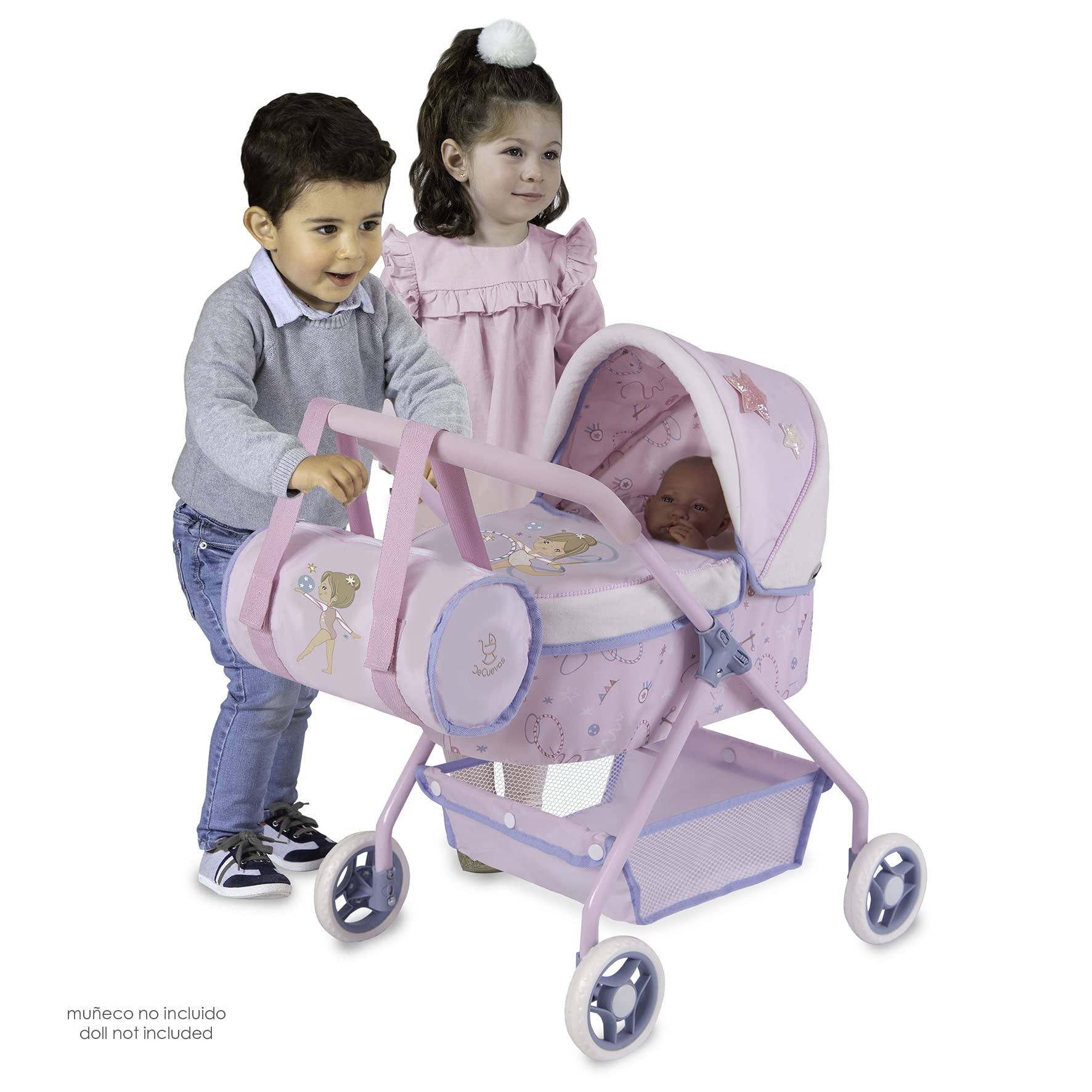 Carro de Muñecas Mi Primer Coche Gala con Bolso DeCuevas 86051, 50 x 35 x 56 cm