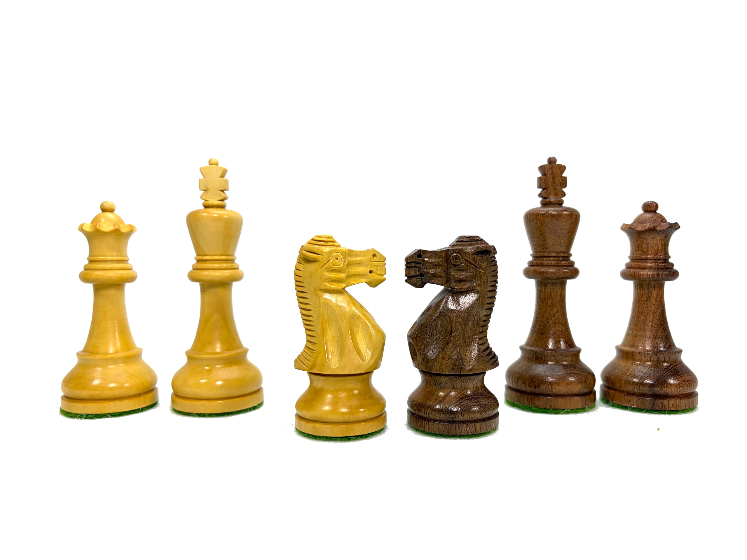 ROOGU German Staunton 3,75'' Figure di scacchi in legno di acacia bosso India (3,75'')