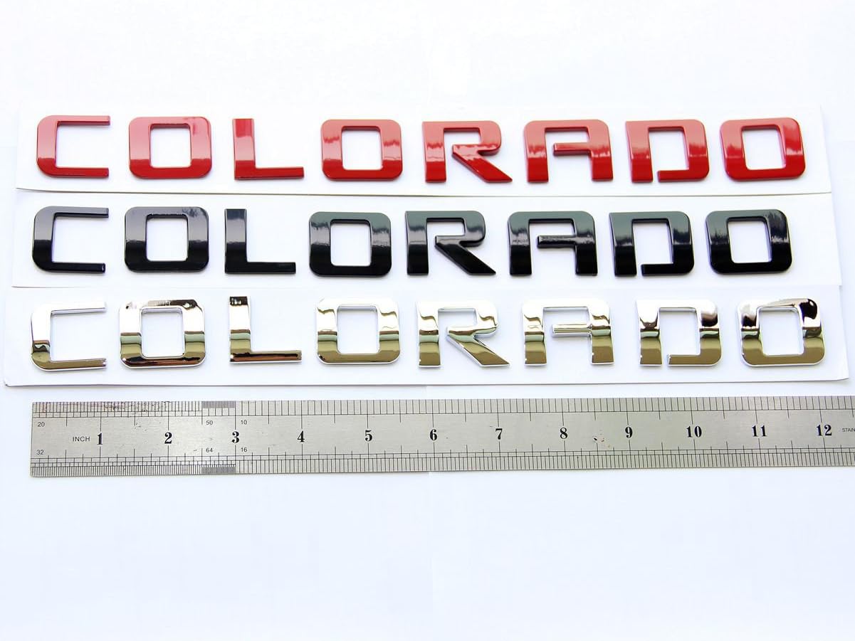 Yoaoo 3pcs OEM Colorado Emblems Letter Badge Compatible with for Colorado Glossy 2007-2019 (Black)