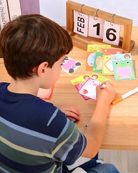 24 Pack Cute Sticky Notes, Cartoon Animals Sticky Notes, Mini Notebooks for Party Bags, Party Bag Gifts, for School, Office Memo, Party Bags Filler, Student Kids Gifts