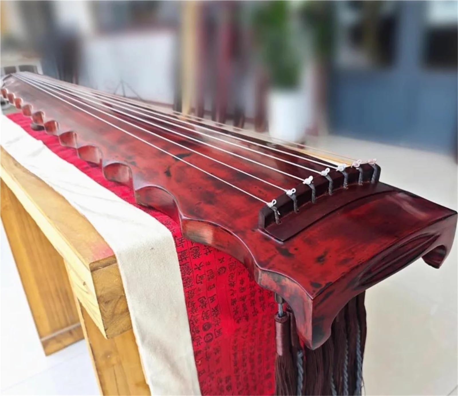 Guqin W Stylu Rorschacha (cytra Chińska) Wykonane Ze Starych Nylonowych Strun Z Drewna Paulownia Guqin (chińska Cytra)