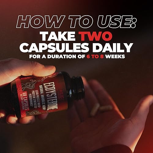 Miniatura 6 de Huge Supplements, Agente anabólico Ecdysterone natural, aumenta la masa muscular magra, rendimiento del ejercicio, fuerza y síntesis de proteínas,
