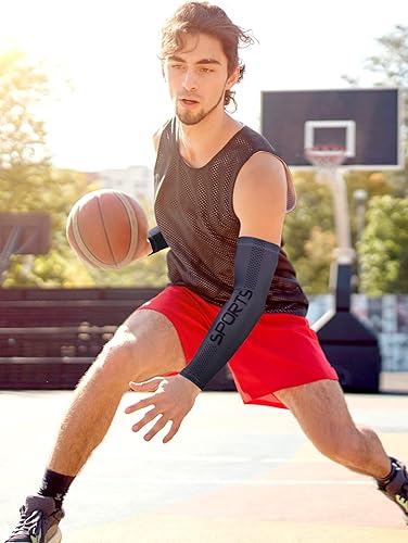 Miniatura 5 de 6 pares de mangas de protección solar UV para brazos, manga deportiva de enfriamiento antideslizante, calentadores de brazos de seda de hielo para