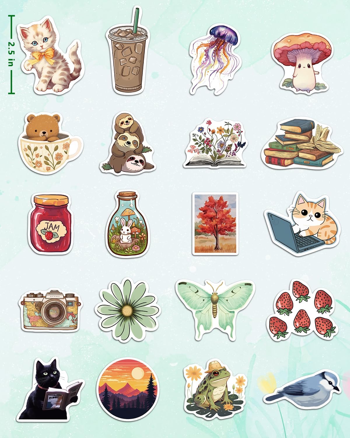 AOWDIAO 150 Pcs Aesthetic Stickers Pack - Waterproof, Durable Designs for Teens, Kids, and Adults - Ideal for Parties, Gifts, and School Projects