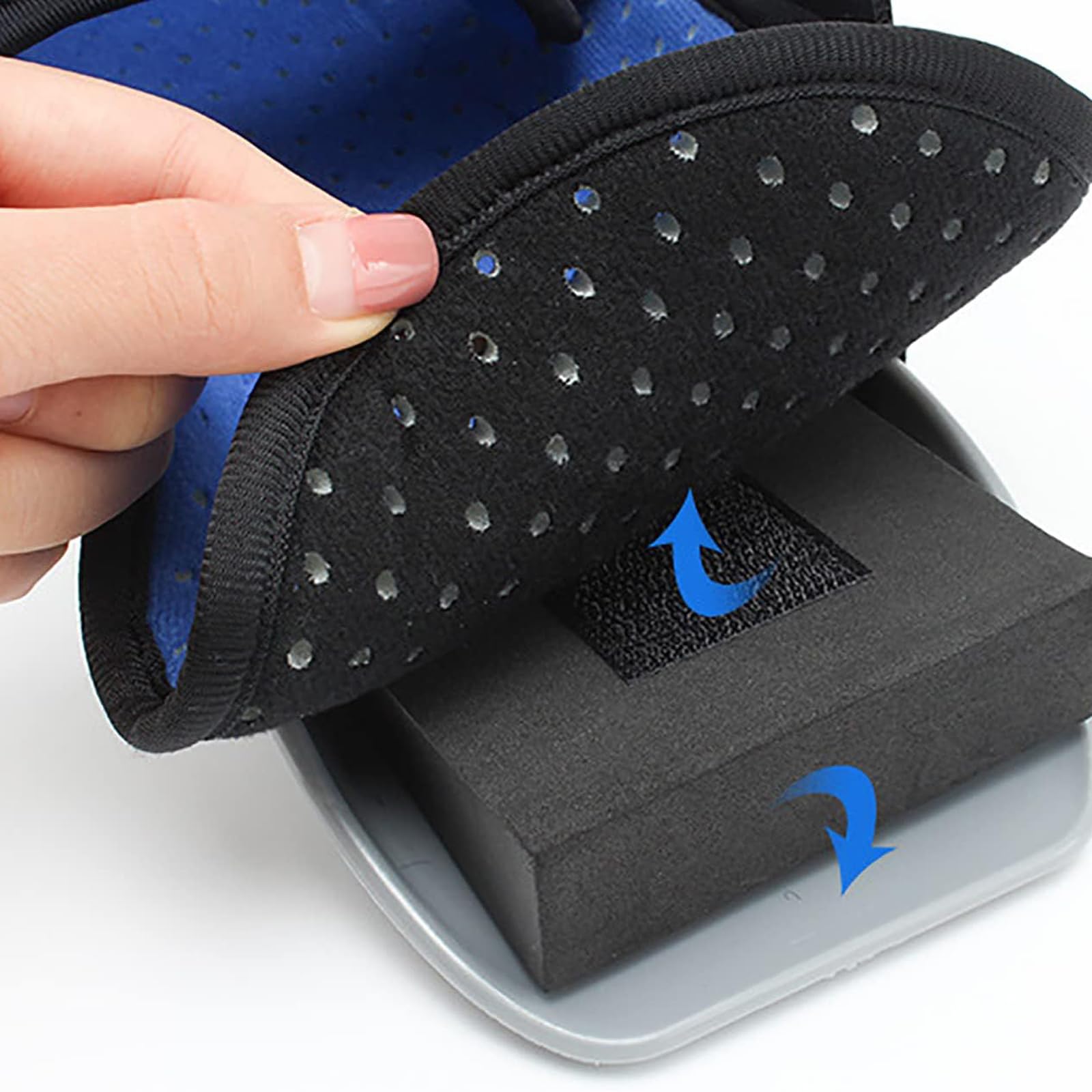 Ortesis para pie caído, Soporte de órtesis de Tobillo Ajustable, Zapatos de corrección de varo de pie para una Mejor Marcha, caída del pie, Fascitis Plantar y tendinitis de Aquiles, M