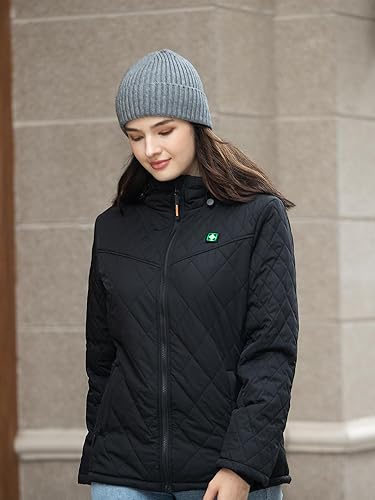 Miniatura 6 de SGKOW Chaquetas térmicas para mujer, chaqueta térmica para mujer con batería incluida, abrigo térmico para caza al aire libre, senderismo