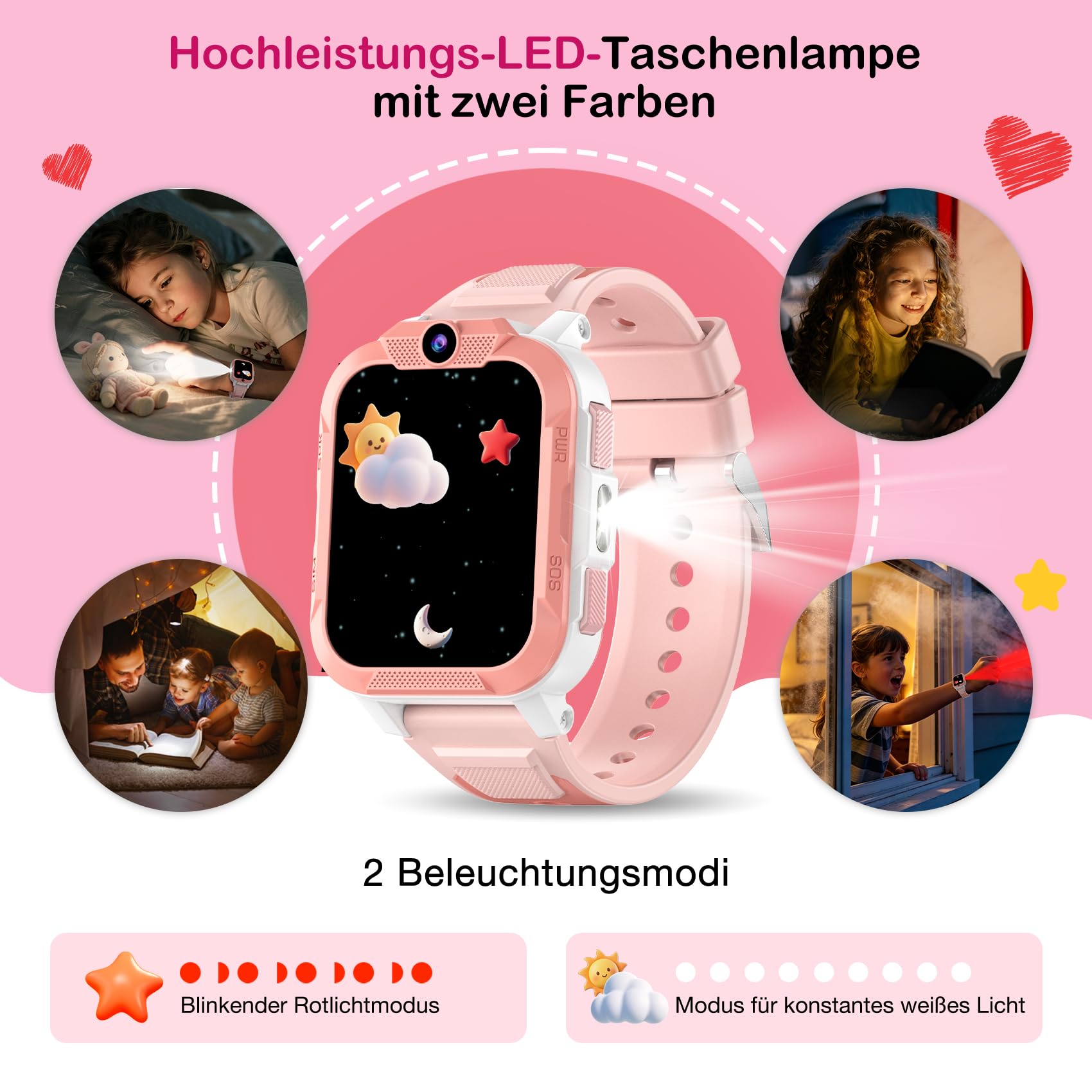 Baolubao 4G Smartwatch Kinder mit GPS und Telefon, SOS-Taste, Schulmodus – Ansicht 6