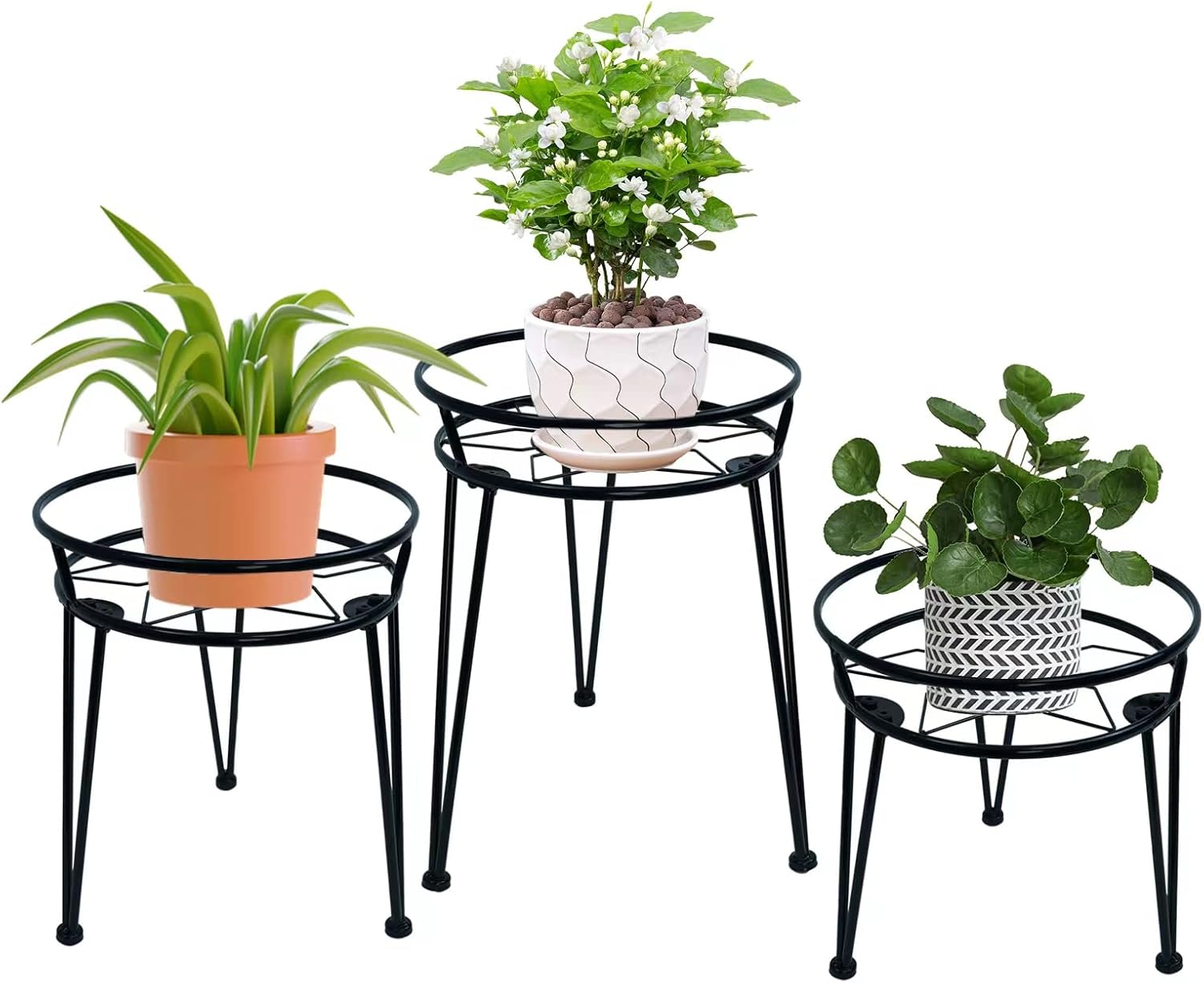 Knmaoamk 3 Pack Metal Plant Stands Indoor, Heavy Duty