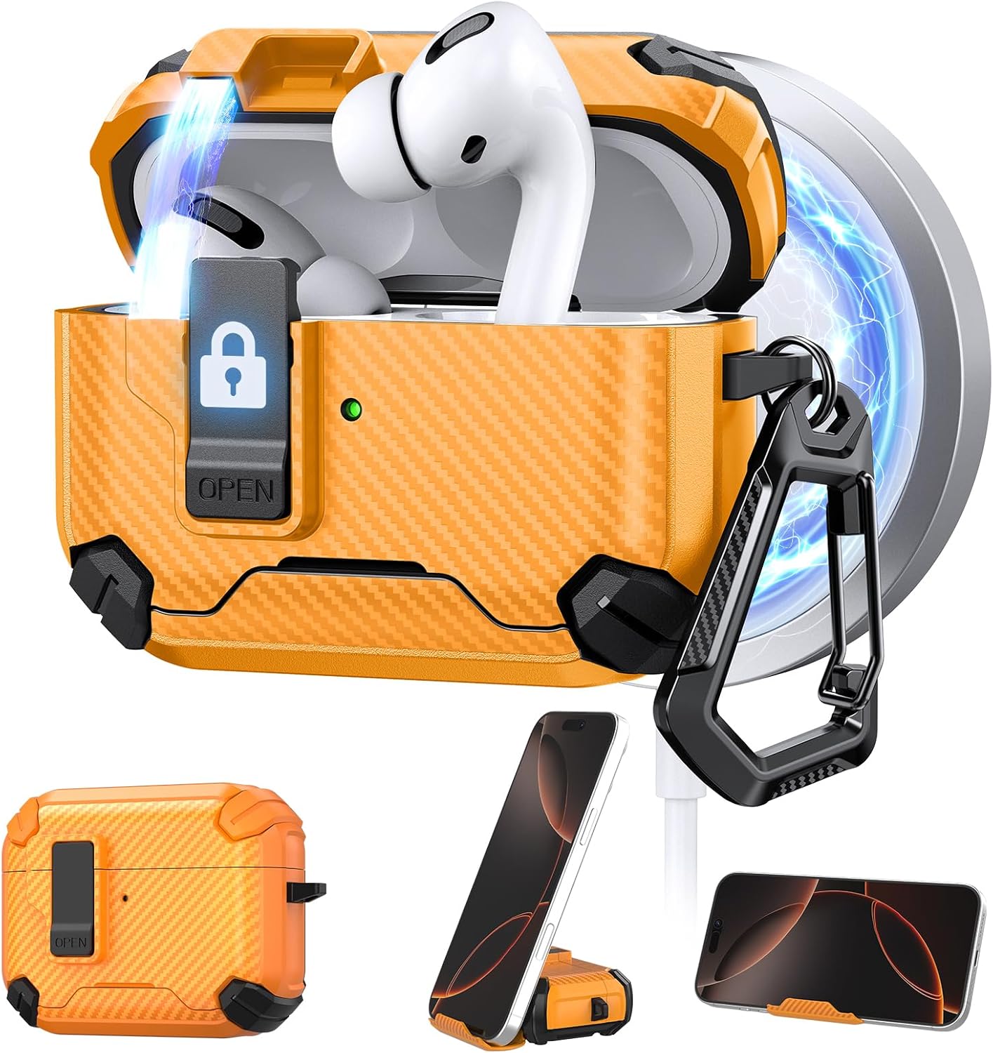 Maxjoy AirPods Pro 3 Case - Carbon Yellow