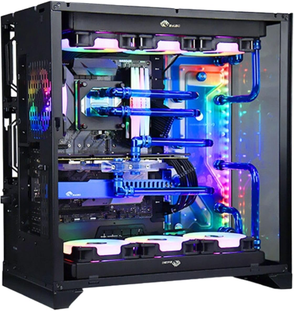Bykski Distro Plate for LIAN LI O11 Dynamic XL- PMMA w/ 5v Addressable RGB(RBW) (RGV-LAN-O11XL-P) - No Pump