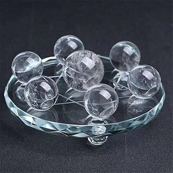 風水　縁起物　水晶　クリアクォーツ　台付　置物　2点まとめて　C　8196 風水 縁起物 水晶 クリアクォーツ 台付 置物 2点まとめて C 8196