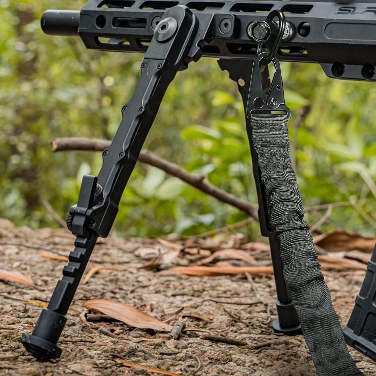 CVLIFE 7.5-9 Inches Rifle Bipod Compatible with M-Rail Bipod with Two Point Rifle Sling for Rifle, Adjustable, Foldable Attach Directly Bipod for Shooting, Hunting, Range and Outdoors