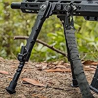 Vista 6 de CVLIFE Bípode de rifle de 7.5 a 9 pulgadas compatible con bípode de riel M con eslinga de rifle de dos puntos para rifle, ajustable, plegable, se