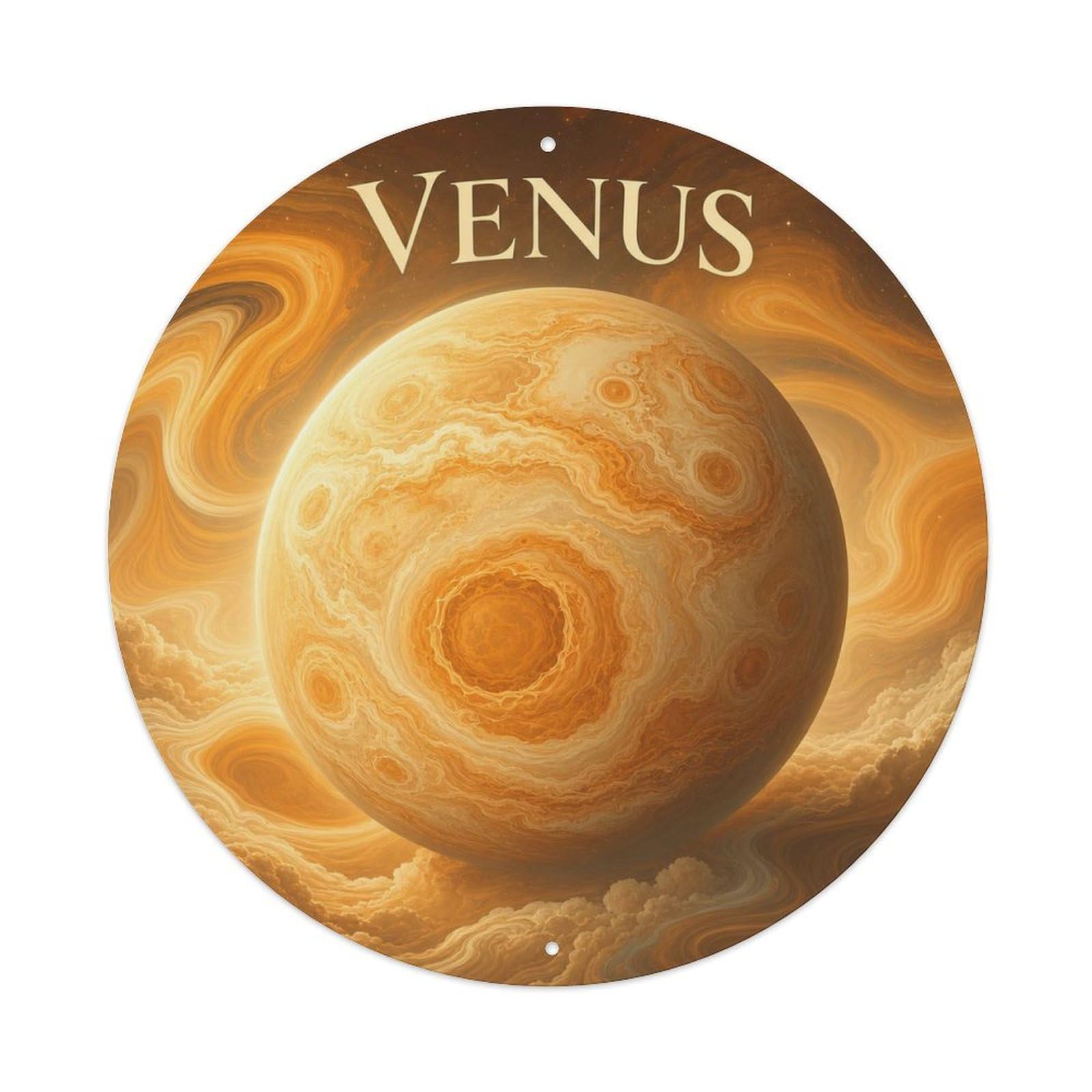 Space Age Venus Inner Planet Planetary Orbit Astral Metal Tin Sign