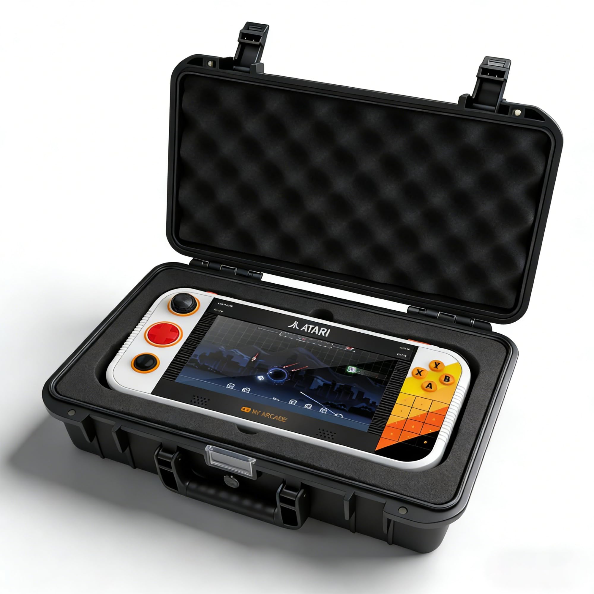 JYGamhanbil Custodia Trasporto Rigida Borsa Copertura Impermeabile per My Arcade Atari Gamestation Go Console Gaming Handheld,Custodia Protettiva Borsa Viaggio per Gamestation Go Dock,Cavo,Accessori